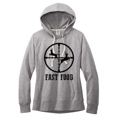 Deer Hunting Funny Hunter Fast Food Gift Women's Fleece Hoodie