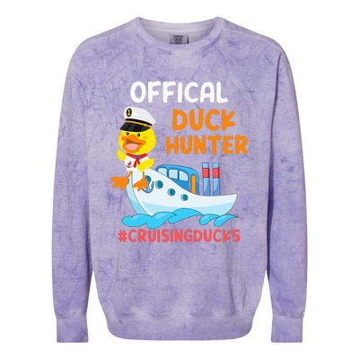 Duck Hunter Funny Duck Cruising Cruise Colorblast Crewneck Sweatshirt