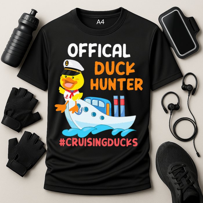 Duck Hunter Funny Duck Cruising Cruise Cooling Performance Crew T-Shirt