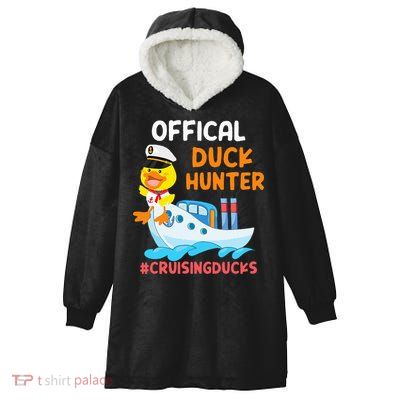 Duck Hunter Funny Duck Cruising Cruise Hooded Wearable Blanket