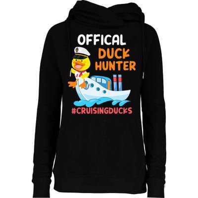 Duck Hunter Funny Duck Cruising Cruise Womens Funnel Neck Pullover Hood