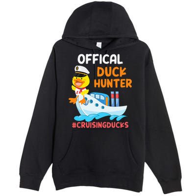 Duck Hunter Funny Duck Cruising Cruise Premium Pullover Hoodie