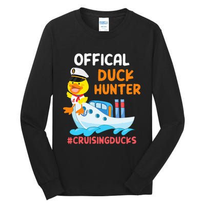 Duck Hunter Funny Duck Cruising Cruise Tall Long Sleeve T-Shirt