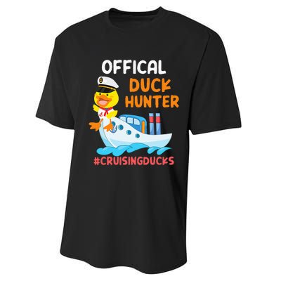 Duck Hunter Funny Duck Cruising Cruise Performance Sprint T-Shirt