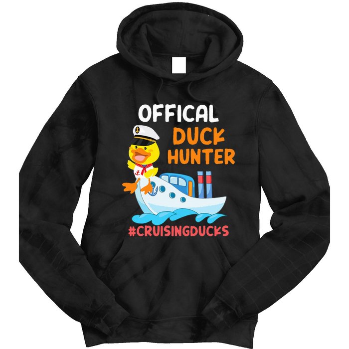 Duck Hunter Funny Duck Cruising Cruise Tie Dye Hoodie