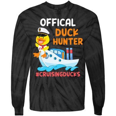 Duck Hunter Funny Duck Cruising Cruise Tie-Dye Long Sleeve Shirt