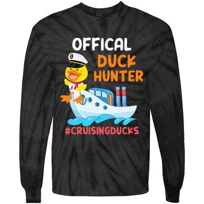 Duck Hunter Funny Duck Cruising Cruise Tie-Dye Long Sleeve Shirt