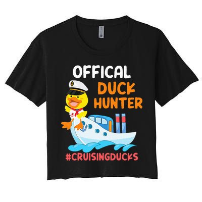 Duck Hunter Funny Duck Cruising Cruise Crop Top