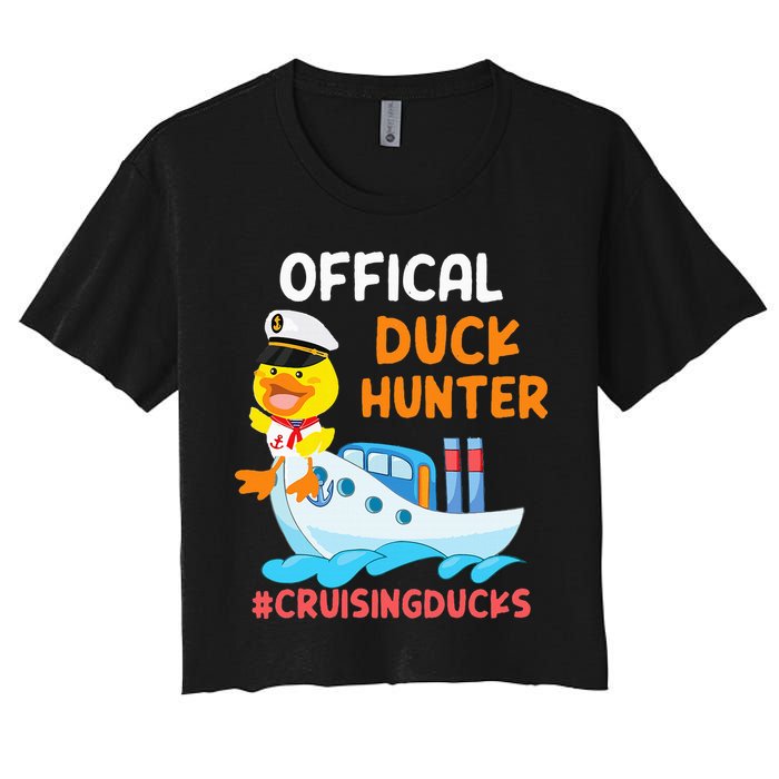 Duck Hunter Funny Duck Cruising Cruise Women's Crop Top Tee