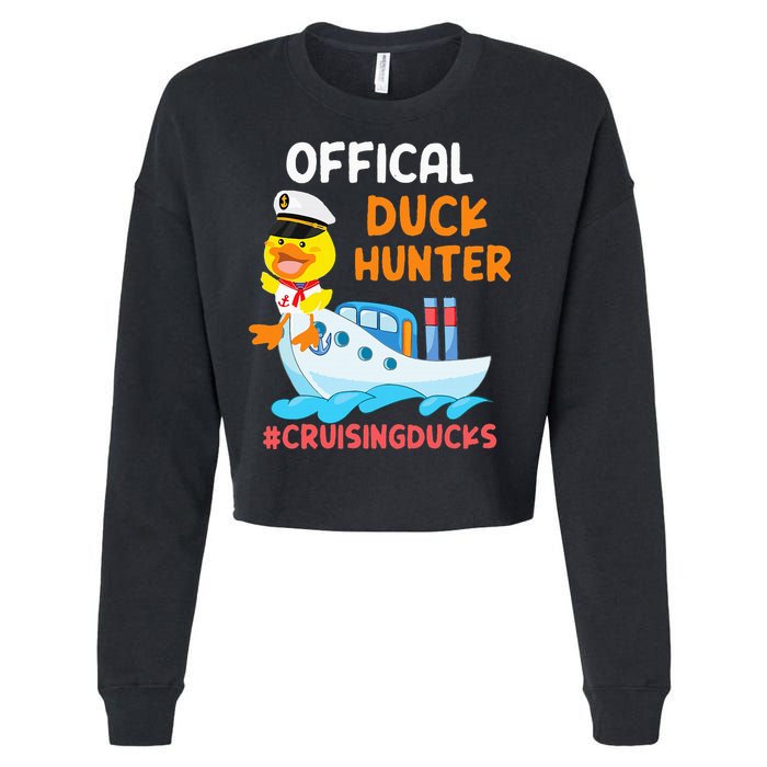 Duck Hunter Funny Duck Cruising Cruise Cropped Pullover Crew