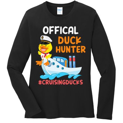Duck Hunter Funny Duck Cruising Cruise Ladies Long Sleeve Shirt