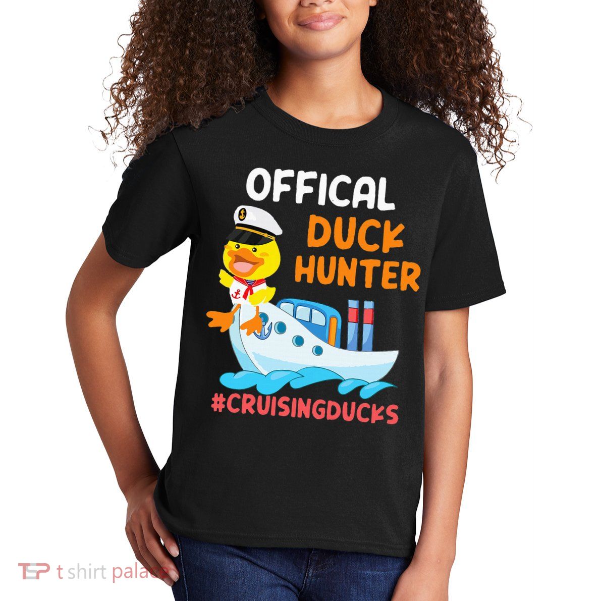 Duck Hunter Funny Duck Cruising Cruise Kids T-Shirt