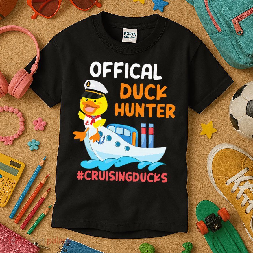 Duck Hunter Funny Duck Cruising Cruise Kids T-Shirt