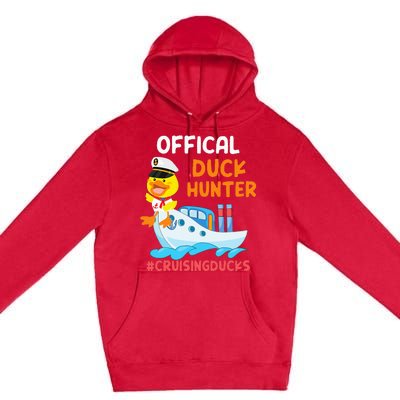 Duck Hunter Funny Duck Cruising Cruise Premium Pullover Hoodie