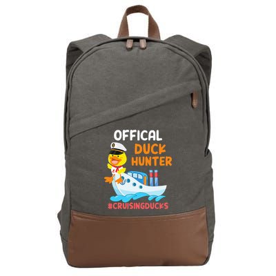 Duck Hunter Funny Duck Cruising Cruise Cotton Canvas Backpack
