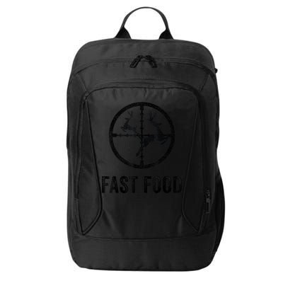Deer Hunting Funny Hunter Gun Deer Fast Food City Backpack