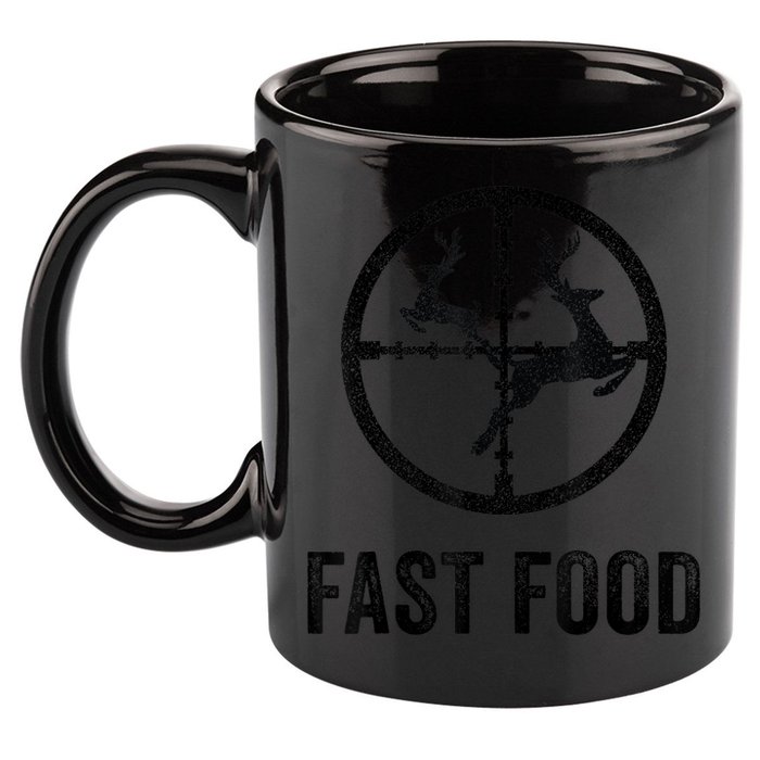 Deer Hunting Funny Hunter Gun Deer Fast Food 11oz C Handle Ceramic Mug