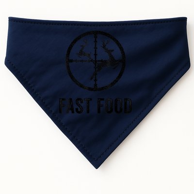 Deer Hunting Funny Hunter Gun Deer Fast Food USA-Made Doggie Bandana