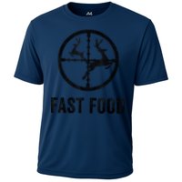 Deer Hunting Funny Hunter Gun Deer Fast Food Cooling Performance Crew T-Shirt