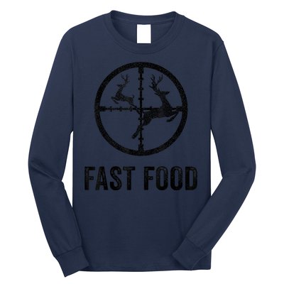 Deer Hunting Funny Hunter Gun Deer Fast Food Long Sleeve Shirt