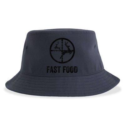Deer Hunting Funny Hunter Gun Deer Fast Food Sustainable Bucket Hat
