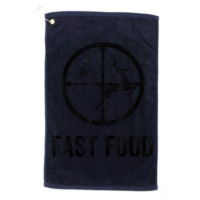 Deer Hunting Funny Hunter Gun Deer Fast Food Golf Towel
