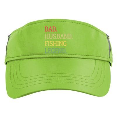 Dad Husband Fishing Legend Vintage Fishing Dad Cute Gift Adult Drive Performance Visor