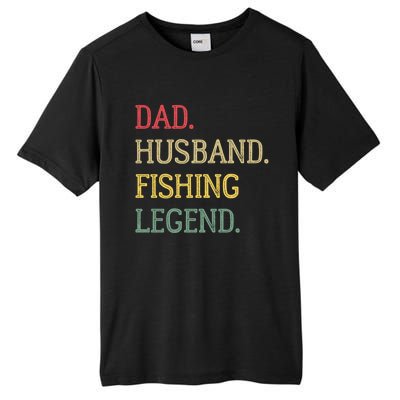 Dad Husband Fishing Legend Vintage Fishing Dad Cute Gift Tall Fusion ChromaSoft Performance T-Shirt