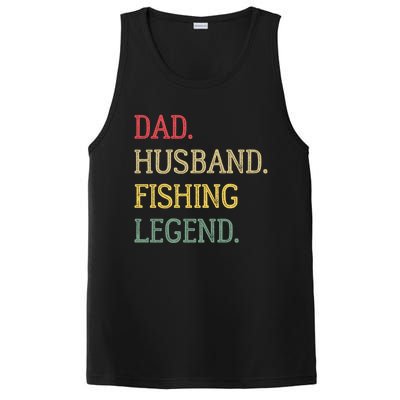 Dad Husband Fishing Legend Vintage Fishing Dad Cute Gift PosiCharge Competitor Tank