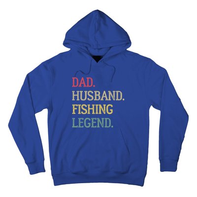 Dad Husband Fishing Legend Vintage Fishing Dad Cute Gift Hoodie