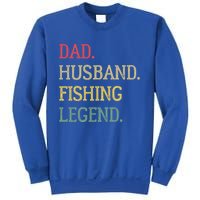 Dad Husband Fishing Legend Vintage Fishing Dad Cute Gift Sweatshirt