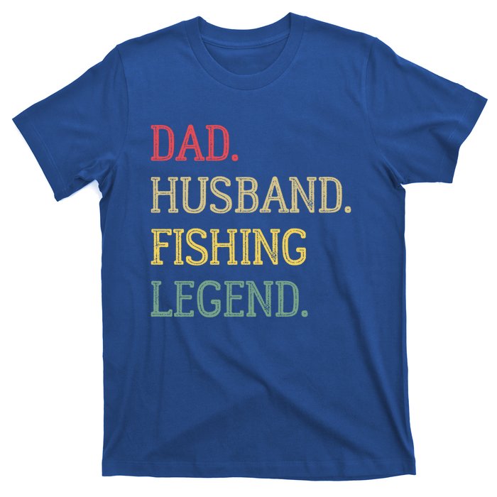 Dad Husband Fishing Legend Vintage Fishing Dad Cute Gift T-Shirt