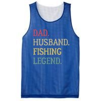 Dad Husband Fishing Legend Vintage Fishing Dad Cute Gift Mesh Reversible Basketball Jersey Tank