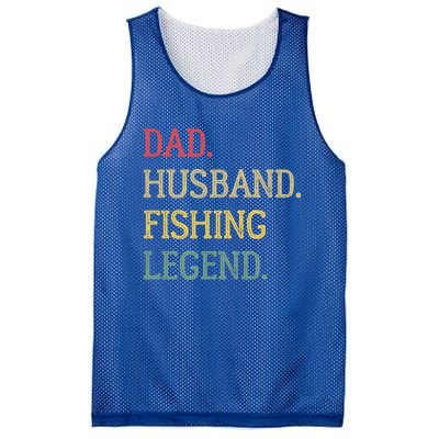 Dad Husband Fishing Legend Vintage Fishing Dad Cute Gift Mesh Reversible Basketball Jersey Tank