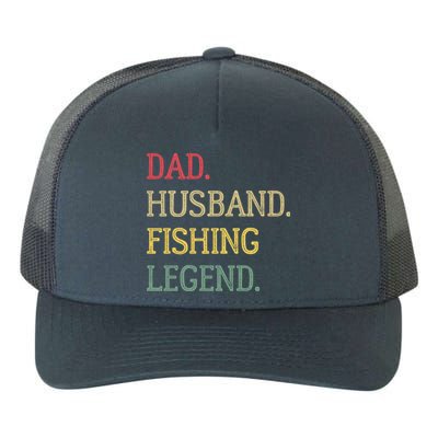 Dad Husband Fishing Legend Vintage Fishing Dad Cute Gift Yupoong Adult 5-Panel Trucker Hat