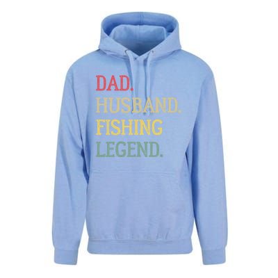 Dad Husband Fishing Legend Vintage Fishing Dad Cute Gift Unisex Surf Hoodie