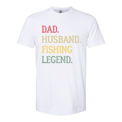 Dad Husband Fishing Legend Vintage Fishing Dad Cute Gift Softstyle CVC T-Shirt