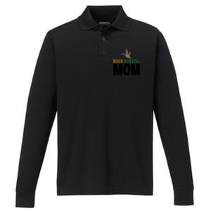 Duck Hunting Family Duck Mom Gift Performance Long Sleeve Polo