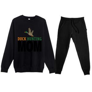 Duck Hunting Family Duck Mom Gift Premium Crewneck Sweatsuit Set