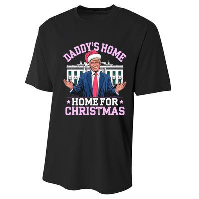 DaddyS Home For Christmas Trump 2024 Performance Sprint T-Shirt