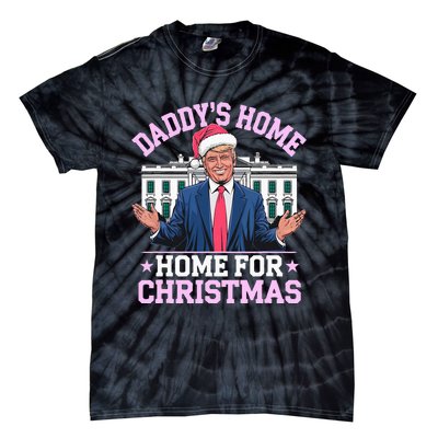 DaddyS Home For Christmas Trump 2024 Tie-Dye T-Shirt