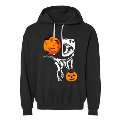 Dinosaur Halloween Funny T Rex Garment-Dyed Fleece Hoodie