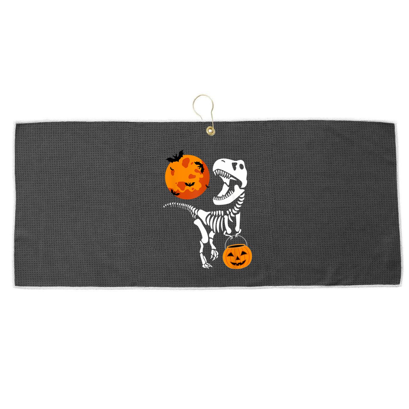Dinosaur Halloween Funny T Rex Large Microfiber Waffle Golf Towel