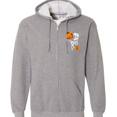 Dinosaur Halloween Funny T Rex Full Zip Hoodie
