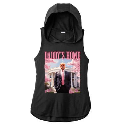 DaddyS Home Funny Trump DaddyS Coming Home 2024 Maga 2024 Ladies PosiCharge Tri-Blend Wicking Draft Hoodie Tank