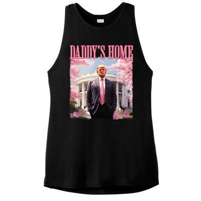 DaddyS Home Funny Trump DaddyS Coming Home 2024 Maga 2024 Ladies PosiCharge Tri-Blend Wicking Tank