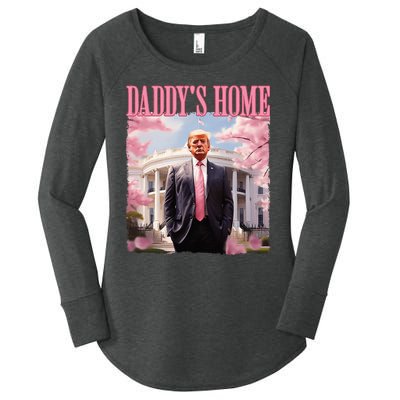 DaddyS Home Funny Trump DaddyS Coming Home 2024 Maga 2024 Women's Perfect Tri Tunic Long Sleeve Shirt