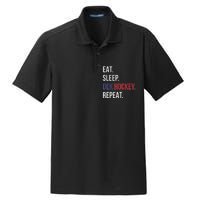 Dek Hockey Funny Eat Sleep Dek Hockey Repeat Dry Zone Grid Polo