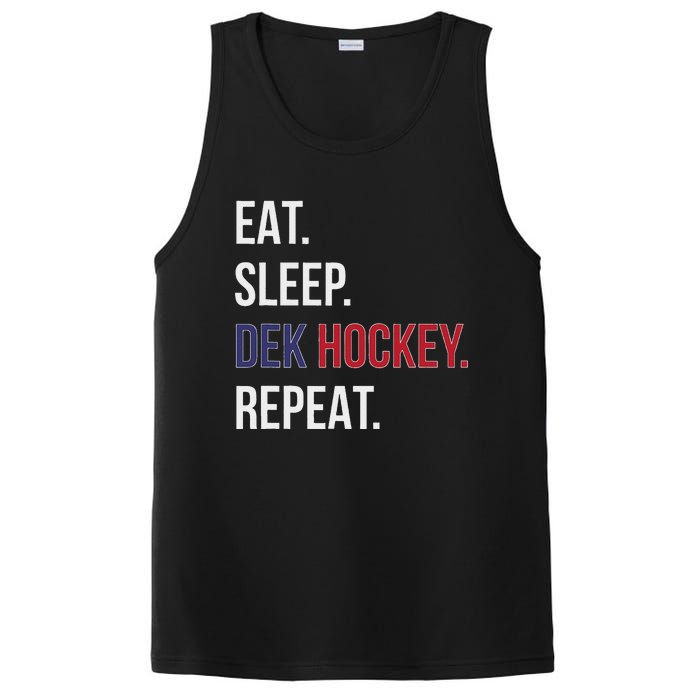 Dek Hockey Funny Eat Sleep Dek Hockey Repeat PosiCharge Competitor Tank