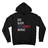 Dek Hockey Funny Eat Sleep Dek Hockey Repeat Tall Hoodie